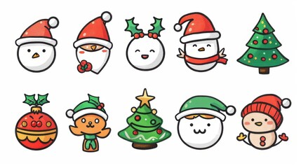 Cartoon Christmas: 2D Simple Illustration