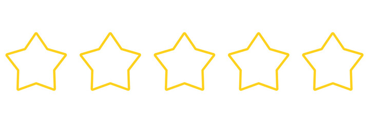 Star vector icons. Set of star symbols isolated.