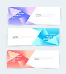 Geometric banner design with Vector presentation template.
