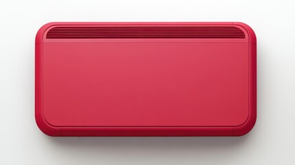 Bright Red Portable Speaker with Sleek Design on White Surface