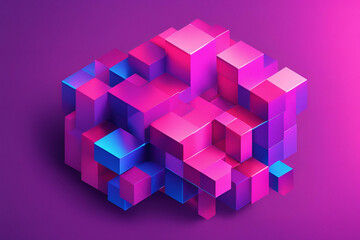 Fototapeta premium abstract purple cube background