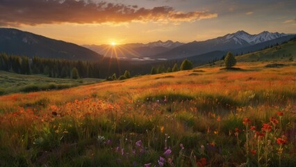 Mountain Meadow Sunrise