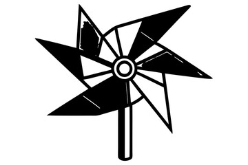 Vector illustration of a toy windmill vector art illustration 