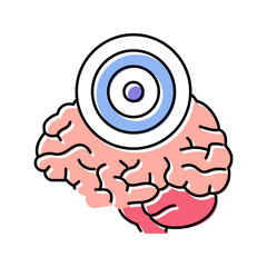 target brainstorm color icon vector. target brainstorm sign. isolated symbol illustration