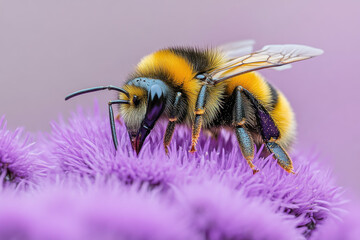 Bumblebee on purple flower.