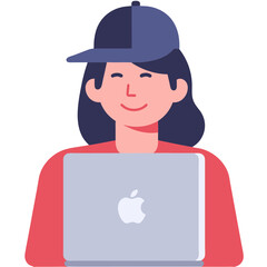girl with laptop cartoon, laptop, computer, vector, boy, child, woman, illustration, internet, student, kid, school, book, reading, education, business, notebook, technology, children, study, people, 