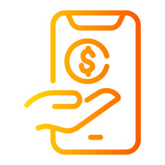 money Line Gradient Icon