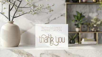 Everyday Thank You note card image with special text expressing your appreciation and gratitude. Deepest Appreciation message to show thanks to people that make a positive difference in your day.
