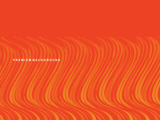 Amazing abstract orange texture. Orange wavy 3d vertical banner. Marble illustration with gradient effect. Trendy modern background.