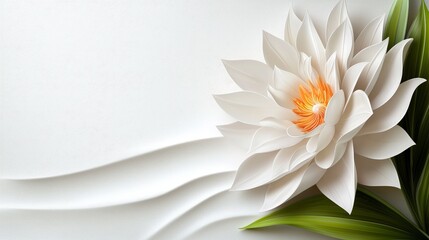 Serene White Flower Blossom on Textured Background