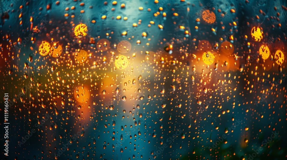 Poster abstract texture, top down view, textures mimicking raindrops on a windowpane with a blurry backgrou