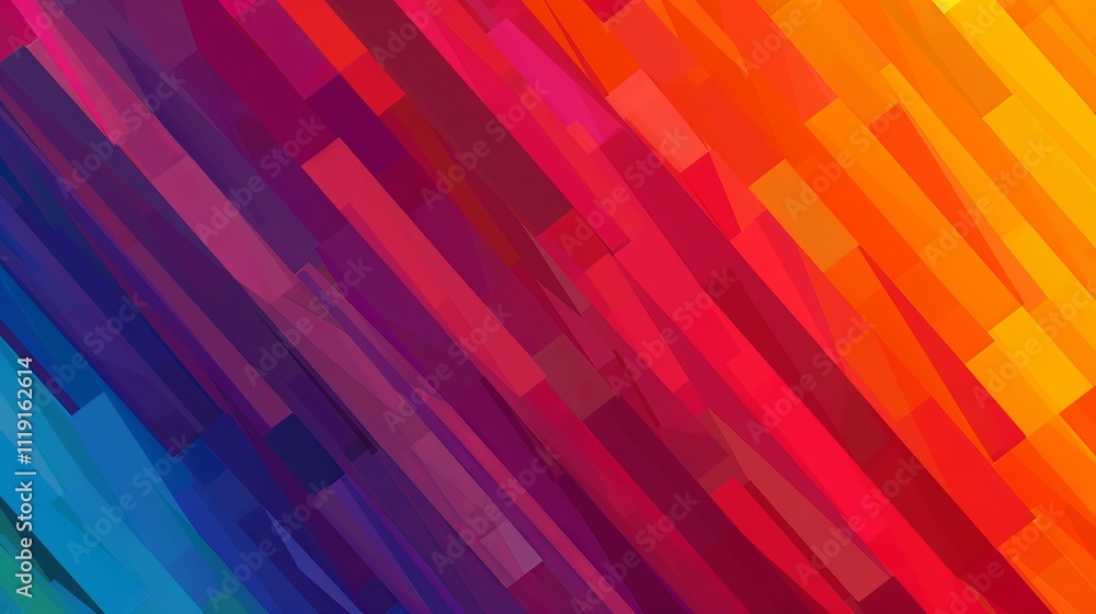 Poster colorful abstract diagonal patterns