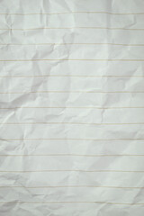 crumpled line paper texture background,  blank sheet notebook