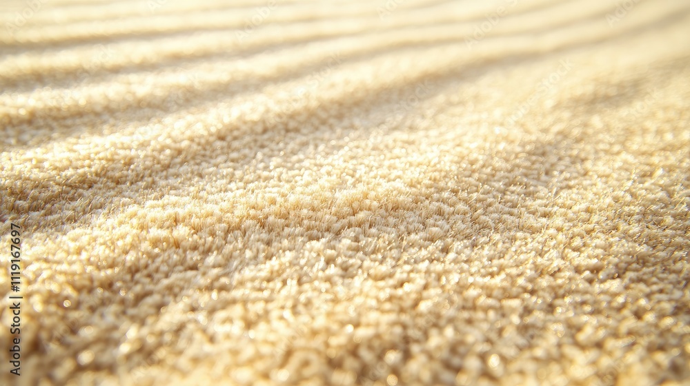 Aufkleber close-up view of soft textured fabric with warm beige tones highlighting subtle patterns and intrica