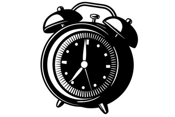 Beautiful rendering of a green alarm clock vector art illustration