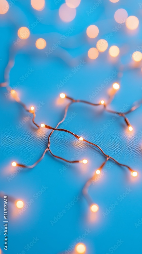 Poster festive holiday lighting on high-tech workstation for modern computing and memory technologies