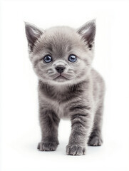 Obraz premium a grey little kitten