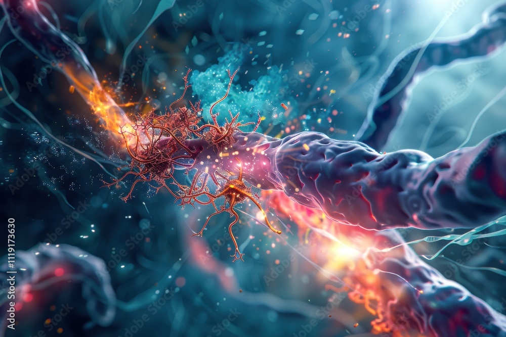 Poster prometaphase: an image capturing the nuclear envelope breaking down and spindle fibers attaching to 