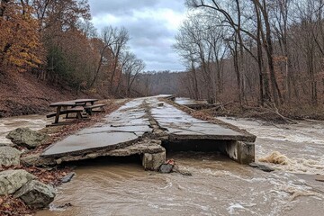 Obraz premium Debris cleanup after tornado in Norman, Oklahoma, with people in safety gear removing rubble from cars and moving items into trucks near destroyed homes.