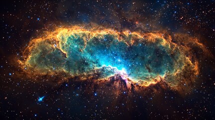 Fototapeta premium Cosmic Nebula Glowing Gas Stars Space Exploration High Resolution