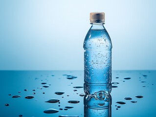 Pure Hydration: A Crystal Clear Bottle of Fresh Water