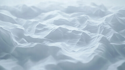 Obraz premium Textured white fabric resembling a soft, flowing landscape under gentle light
