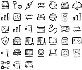 Set of Network icons