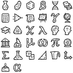 Fototapeta premium Set of Science and Education icons