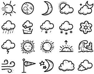 Set of Weather icons