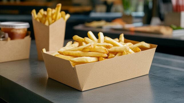 78.Blank Empty Paper Universal Tray for Fast Food: