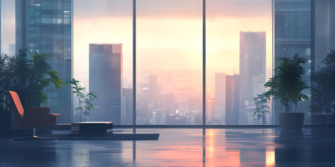 Office Meeting with Business Professionals in Conference Room

