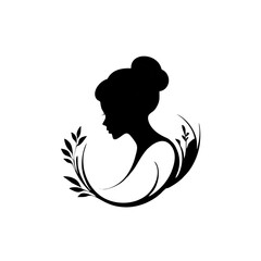 simple 2d silhouette ornament logo