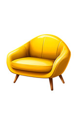 Yellow Modern Sofa, Comfortable Couch