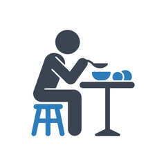 Person eating icon