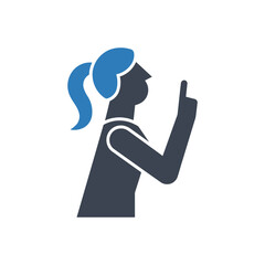Woman Pointer Pose icon