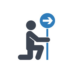 Roadside Marker Kneeling icon