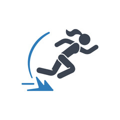 Sprinting Forward Motion icon