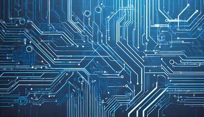 Blue circuit diagram on white background. High-tech circuit board connection system.Vector abstract technology on a white background new