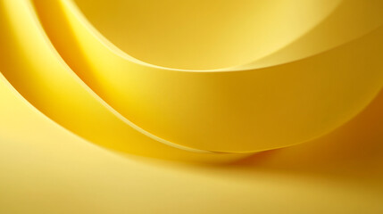 Yellow paper ribbons arranged artistically on a bright background for aesthetic appeal