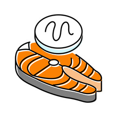 helminth fish parasite color icon vector. helminth fish parasite sign. isolated symbol illustration