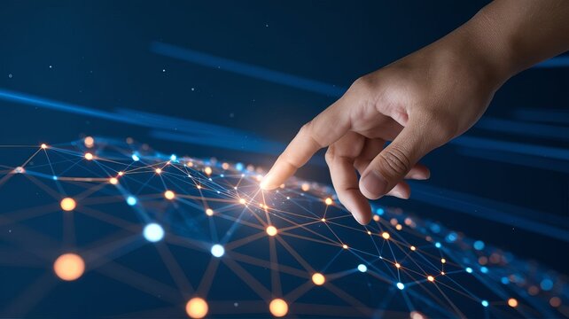 Digital hands reaching for the stars in a cosmic network