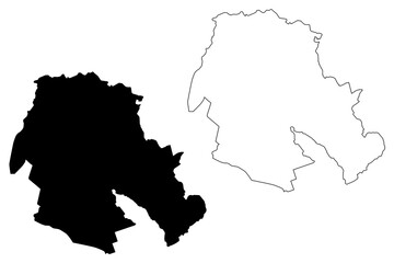 Akniste Municipality (Republic of Latvia, Administrative divisions of Latvia, Municipalities and their territorial units) map vector illustration, scribble sketch Akniste map