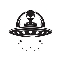 UFO Silhouette - Vector of UFO - UFO Illustration.