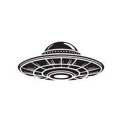 UFO Silhouette - Vector of UFO - UFO Illustration.