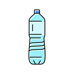 bottle plastic package color icon vector. bottle plastic package sign. isolated symbol illustration