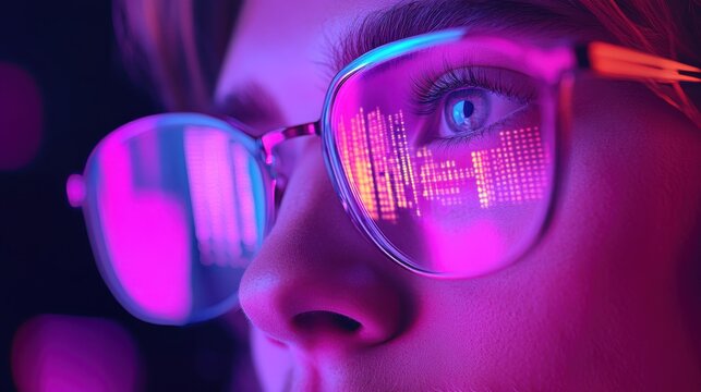 A statistician with a relieved smile, finally understanding a complex model, theme of breakthrough, close up, research space, surreal, Composite, floating data graphs