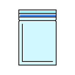 pouch plastic package color icon vector. pouch plastic package sign. isolated symbol illustration