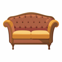 Chesterfield sofa isolated on white background