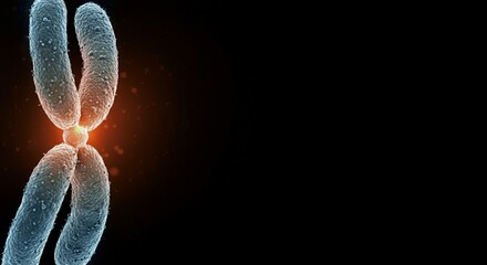 Detailed Chromosome with Glowing Effect for Genetics