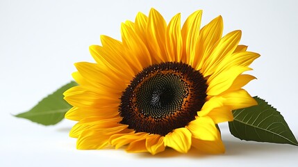 Sunflower on a white background